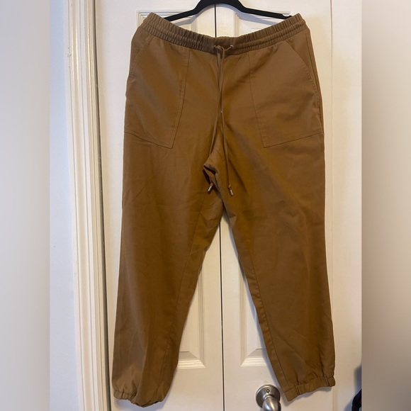 Nine West Brown Drawstring Pants, Size L - Picture 1 of 9